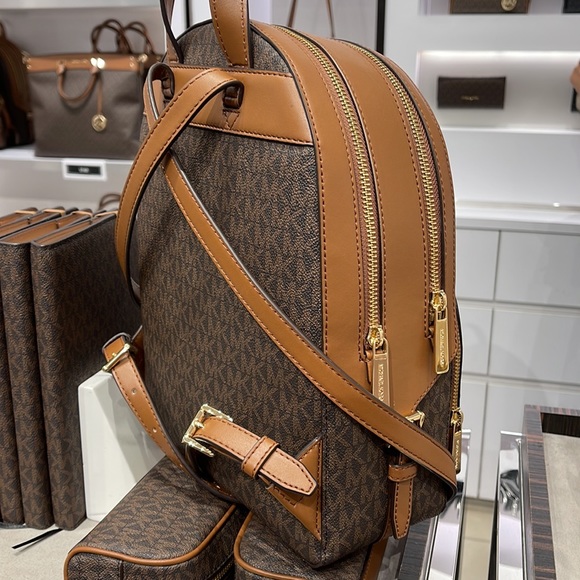 Michael Kors Backpack Bag Jaycee Md Backpack Brown Braun 35S2G8TB2B - Picture 7 of 16